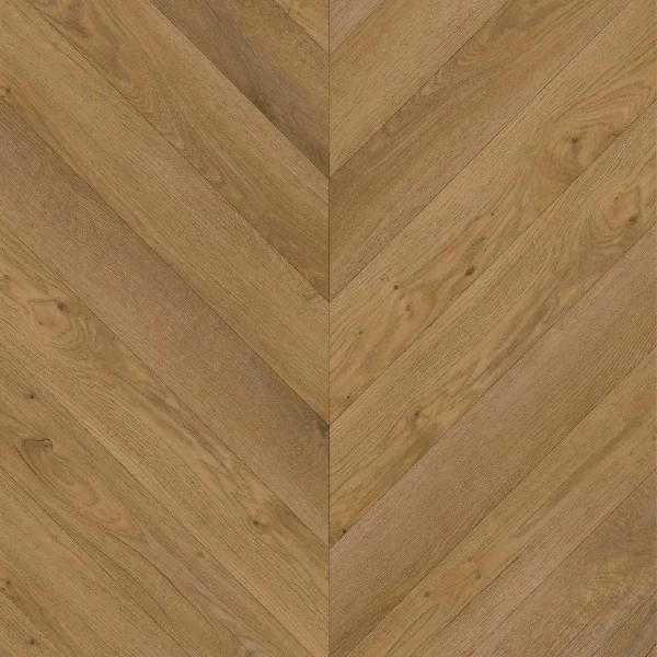 Golden oak chevron wood flooring