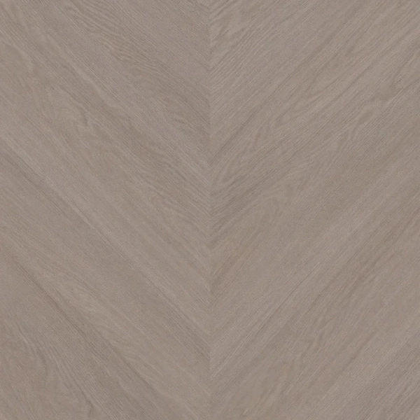 Muted taupe chevron wood flooring