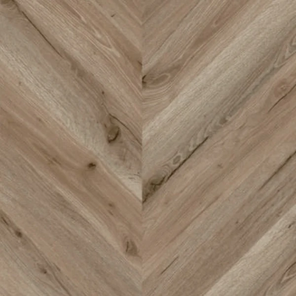 Rustic oak chevron floor with knots